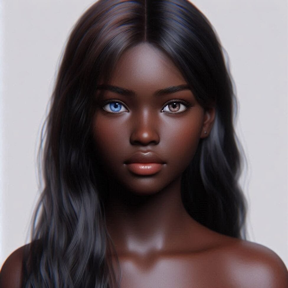 Quimerismo demonstrado em uma mulher com olhos de cores diferentes